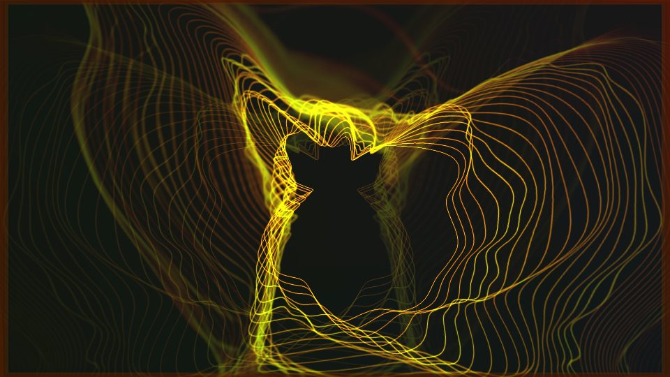 Groovalizer visuals reacting to live audio in projector mode